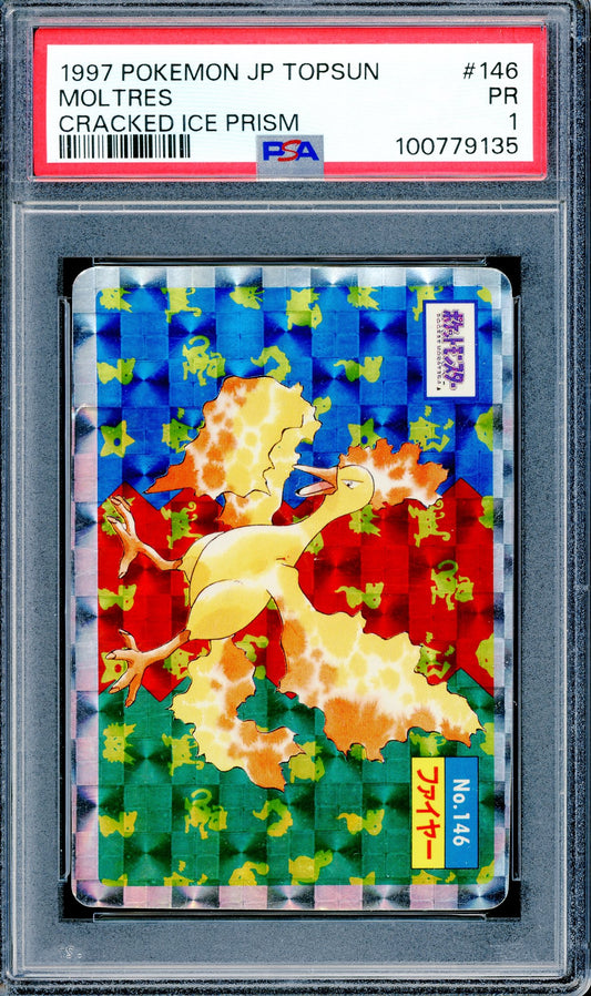 PSA 1  Moltres Cracked Ice Prism (146) [Pokemon JP Topsun]