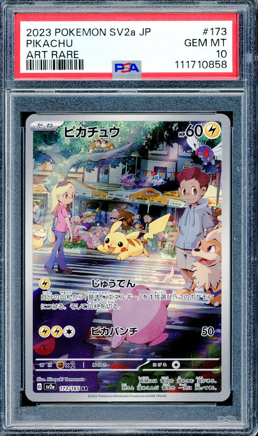 PSA 10 Pikachu Art Rare (173/165) [Pokemon SV2a JP]
