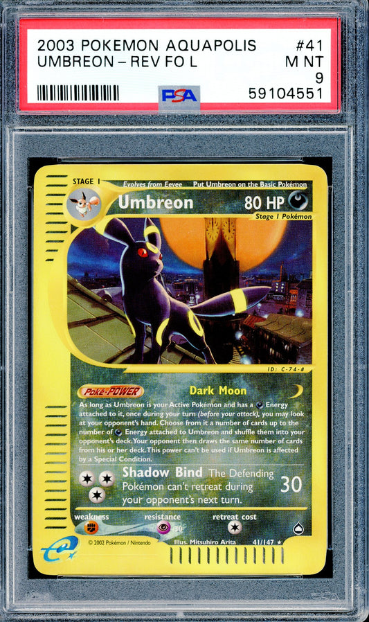 PSA 9 Umbreon Reverse Foil (41/147) [Pokemon Aquapolis]