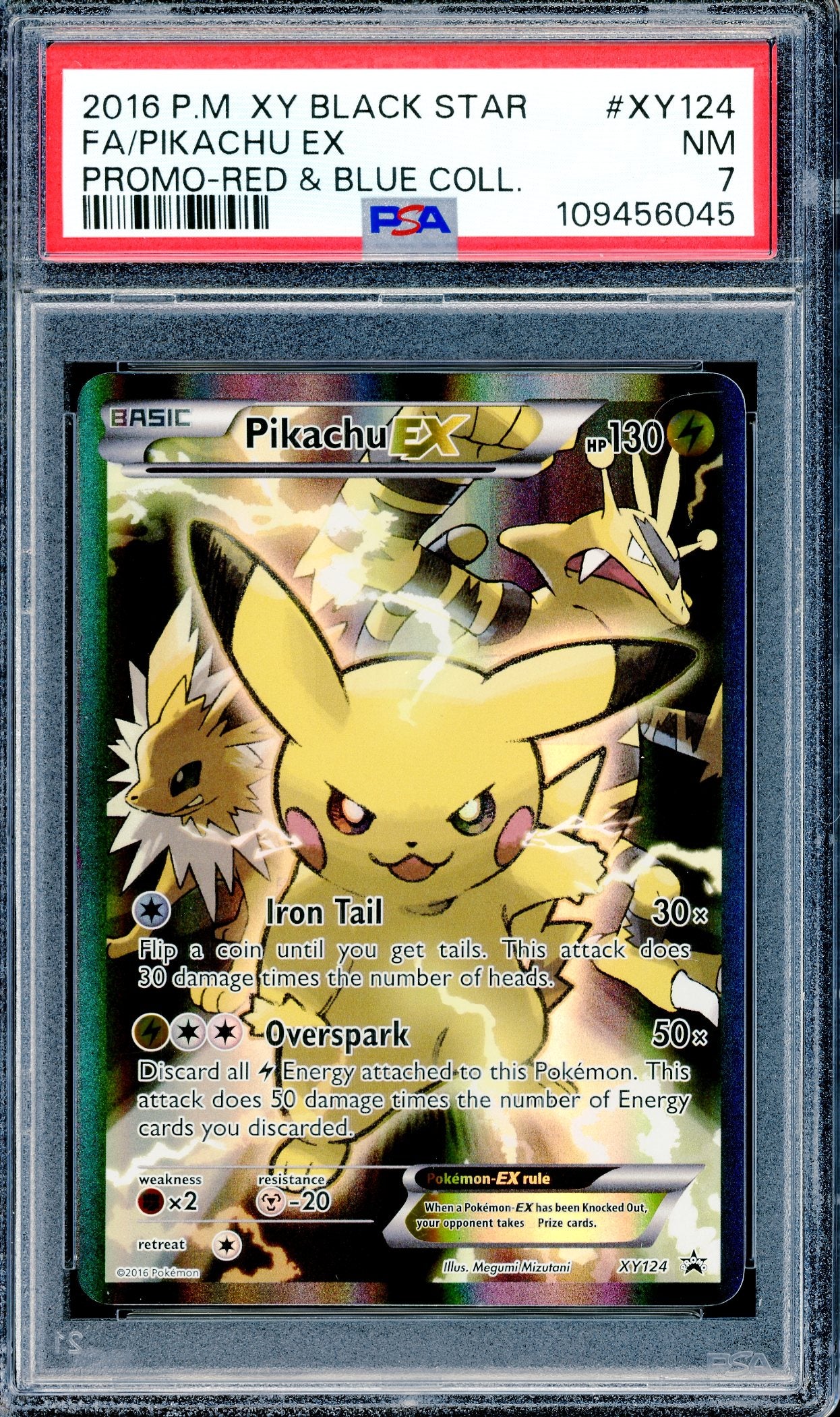 PSA 7 Pikachu EX (XY124) [Pokemon XY Black Star Promo]