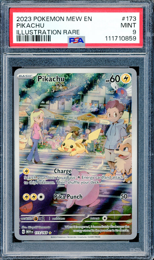 PSA 9 Pikachu Illustration Rare (173/165) [Pokemon 151]