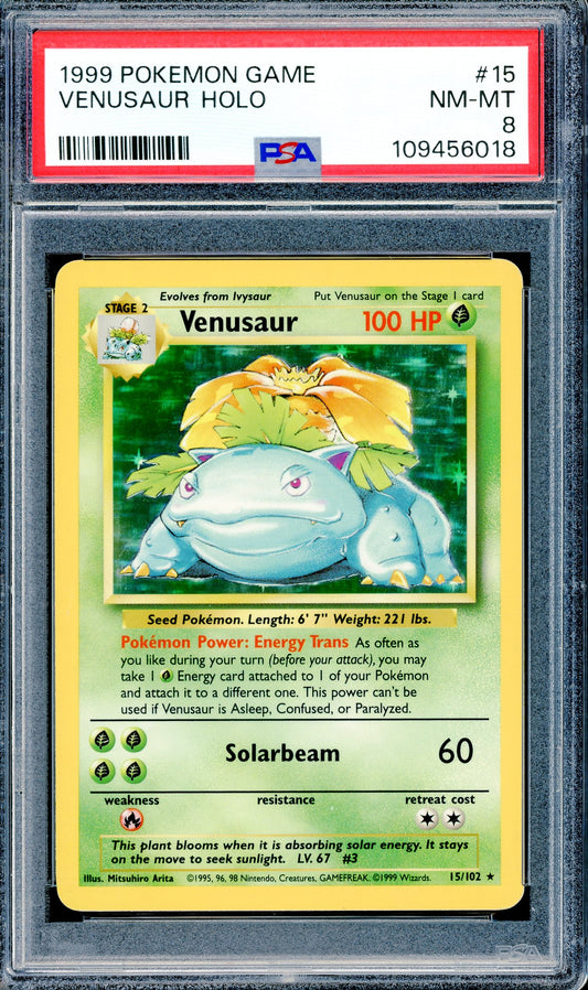 PSA 8 Venusaur Holo (15/102) [Pokemon Base Set]