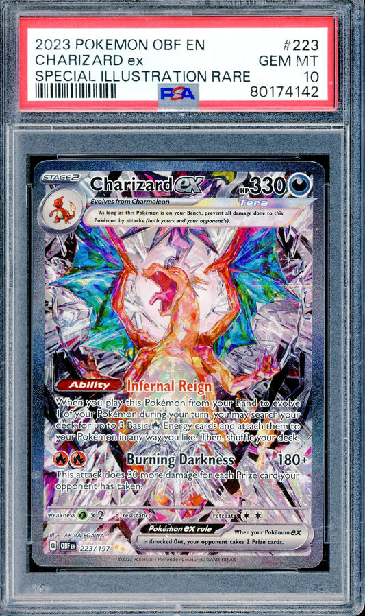 PSA 10 Charizard ex Special Illustration Rare (223/197) [Scarlet & Violet: Obsidian Flames]