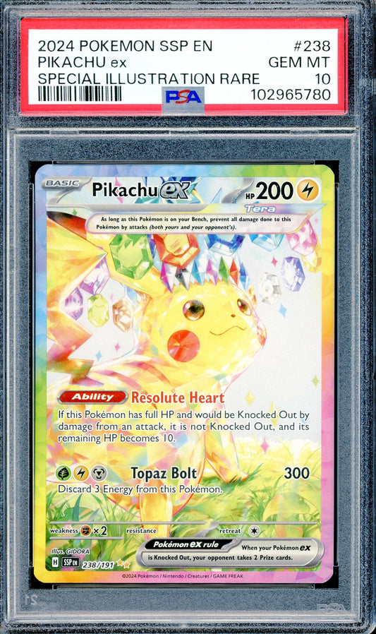 PSA 10 Pikachu ex Special Illustration Rare (238/191) [Scarlet & Violet: Surging Sparks]