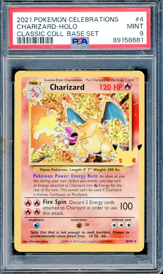 PSA 9 Charizard - Holo (4/102) [Classic Collection Base Set]