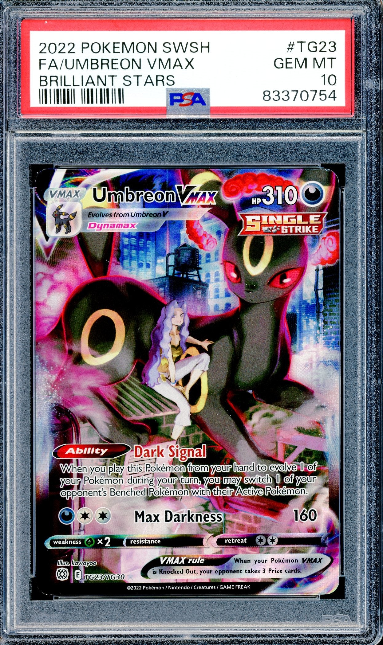PSA 10 Umbreon VMAX (TG23/TG30) [Sword & Shield: Brilliant Stars]