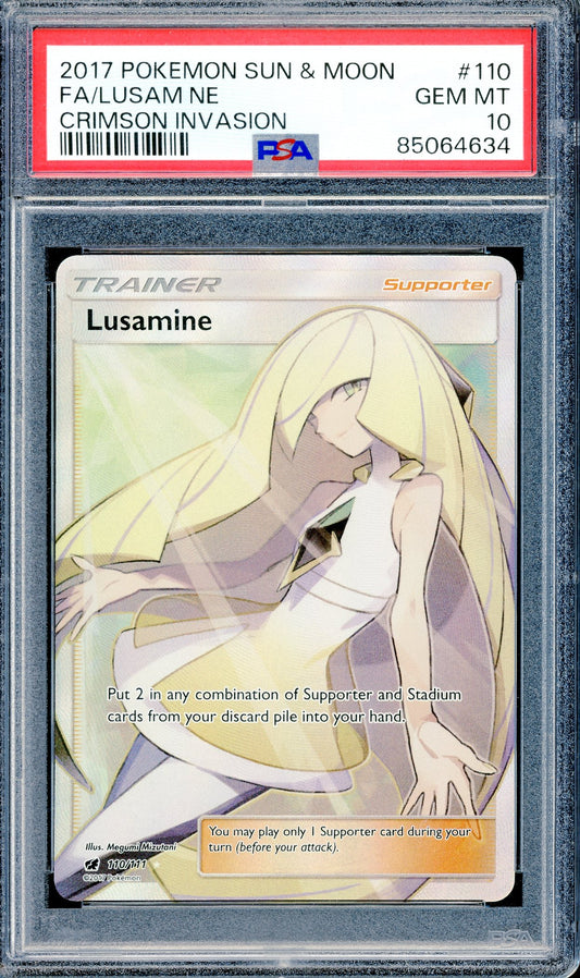 PSA 10 Lusamine (110/111) [Pokemon Sun & Moon: Crimson Invasion]