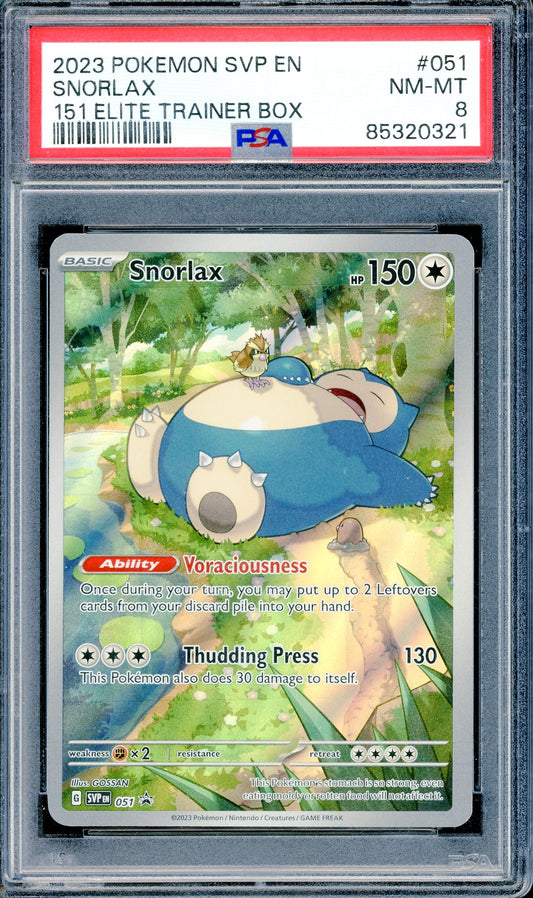 PSA 8 Snorlax (SVP050) [Pokemon Scarlet & Violet Promo]