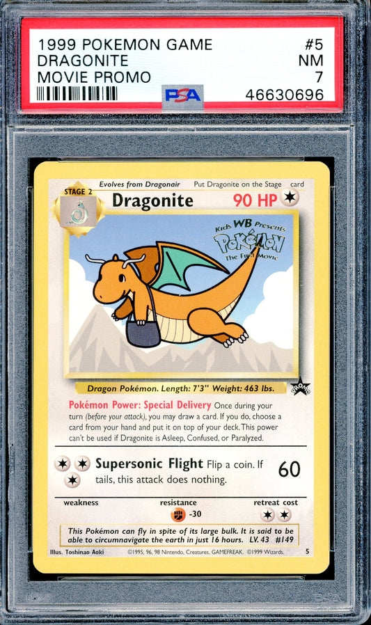 PSA 7 Dragonite (5) [Pokemon Movie Promo]