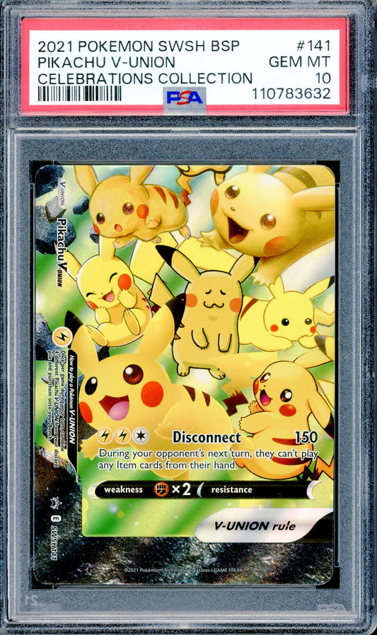PSA 10 Pikachu V-Union (SWSH141) [Pokemon SWSH Black Star Promo]