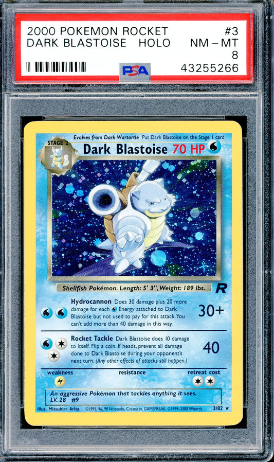 PSA 8 Dark Blastoise Holo (3/82) [Pokemon Rocket]