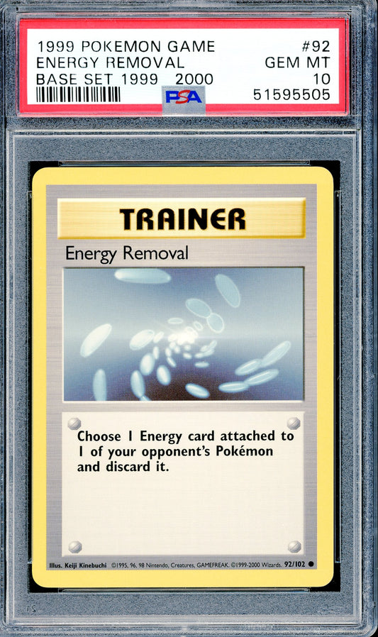 PSA 10 Energy Removal (92/102) [Pokemon Base Set]