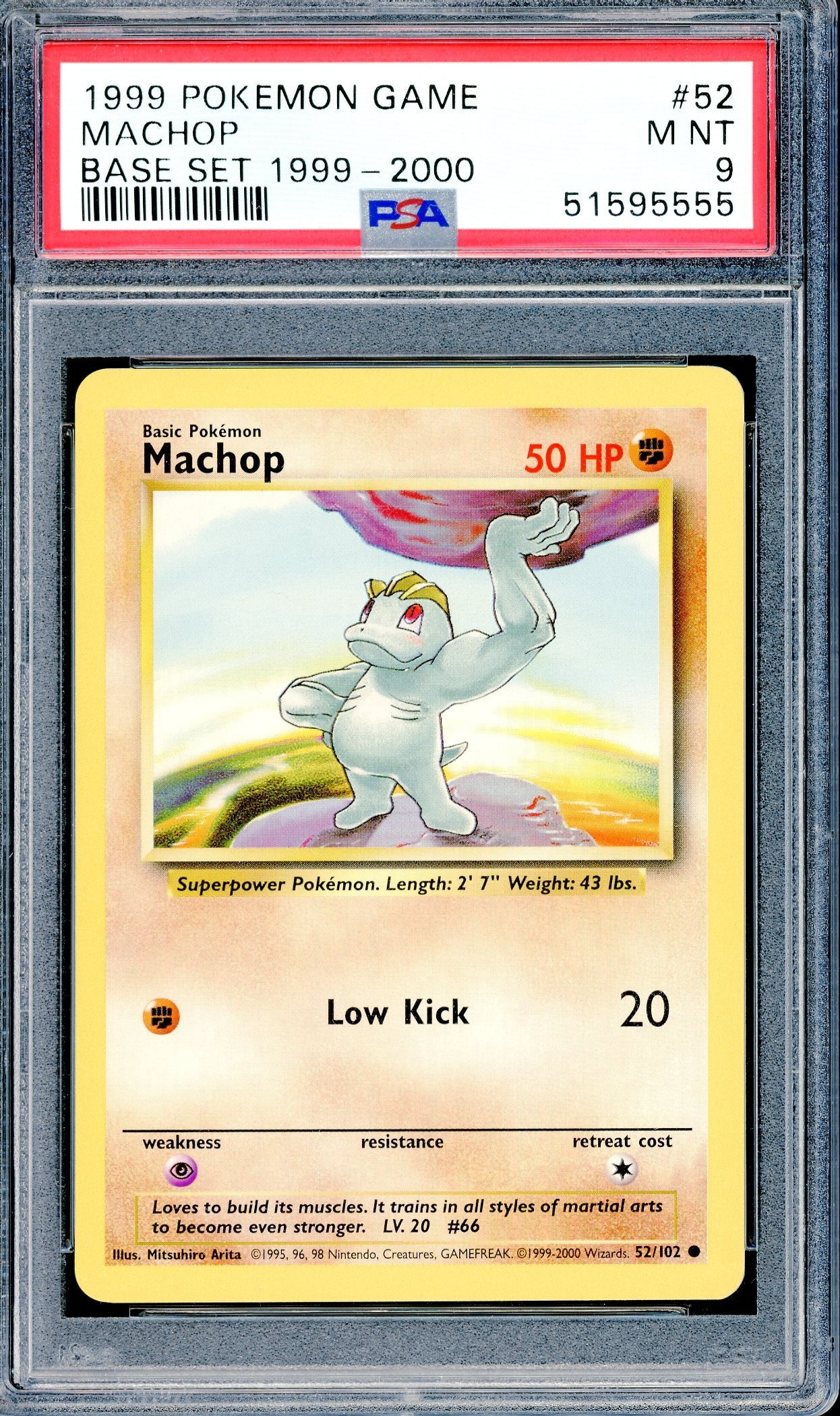 PSA 8 Machop (52/102) [Pokemon Base Set]