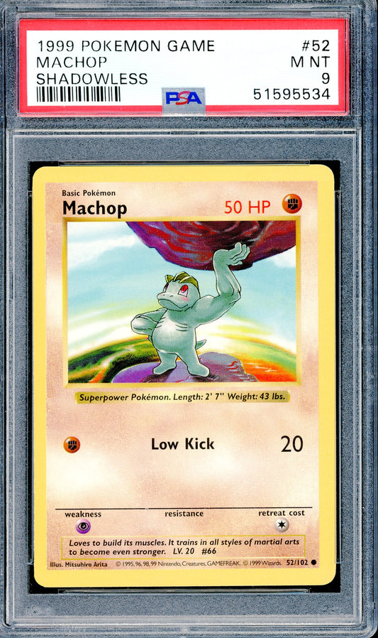 PSA 9 Machop (52/102) [Pokemon Base Set Shadowless]