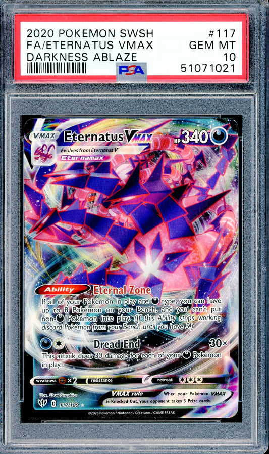 PSA 10 Eternatus VMAX (117/189)[Pokemon Sword & Shield: Darkness Ablaze]