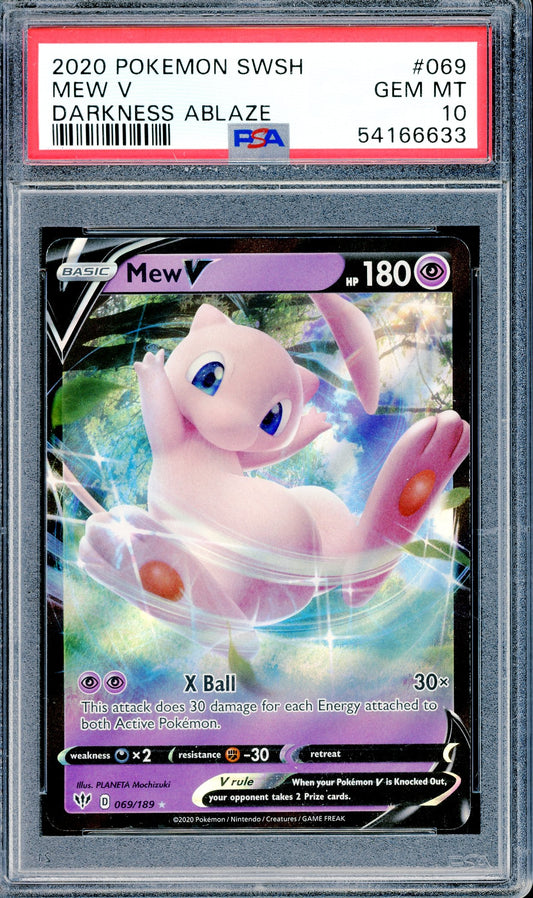 PSA 10 Mew V (069/189)[Pokemon Sword & Shield: Darkness Ablaze]