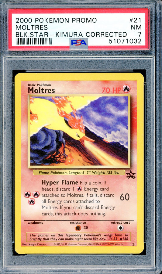 PSA 7 Moltres (21)[Pokemon Promo Blackstar - Kimura Corrected]