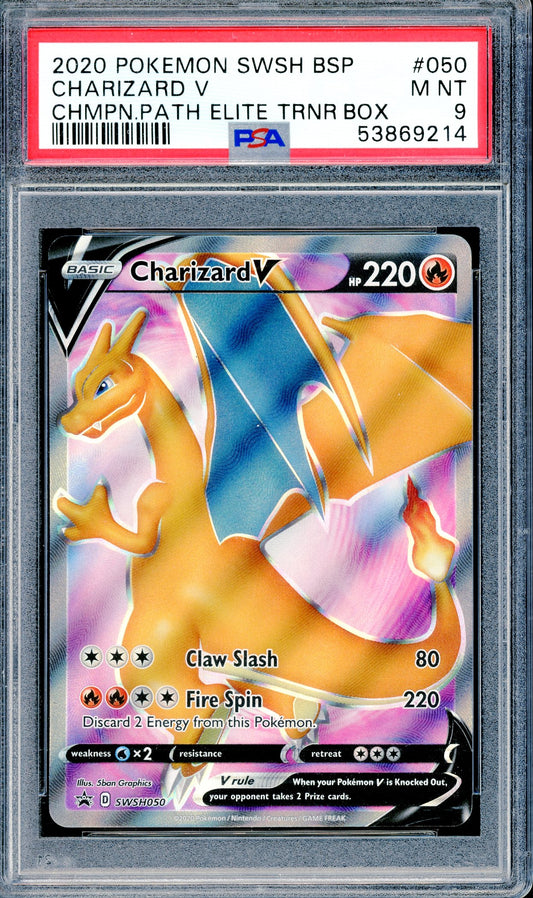 PSA 9 Charizard V (SWSH050)[Pokemon Sword & Shield Blackstar Promo]