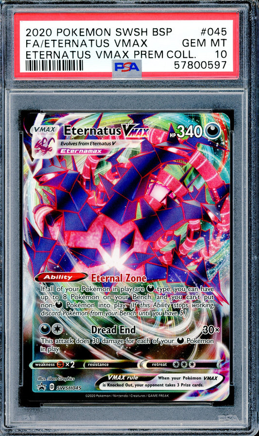 PSA 10 Eternatus VMAX (SWSH045)[Pokemon Sword & Shield: Black Star Promo]