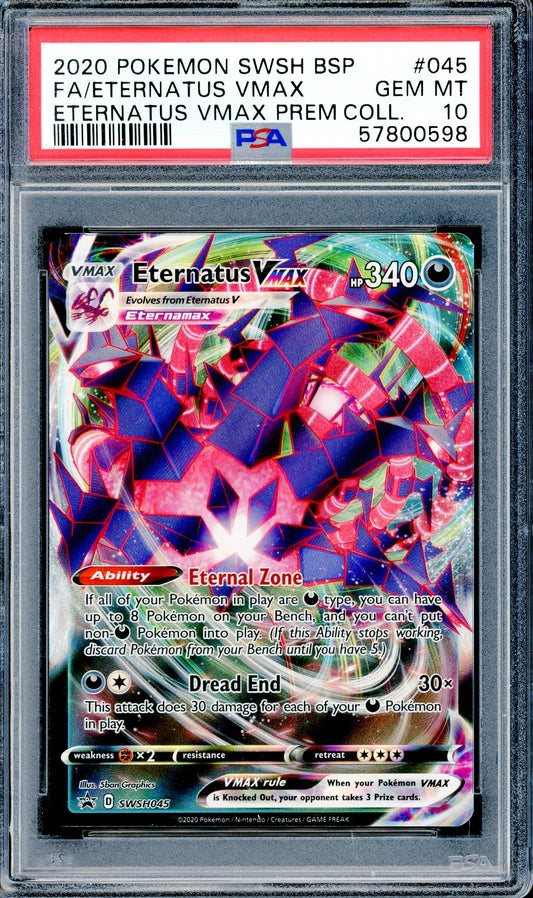 PSA 10 Eternatus VMAX (SWSH045)[Pokemon Sword & Shield: Black Star Promo]