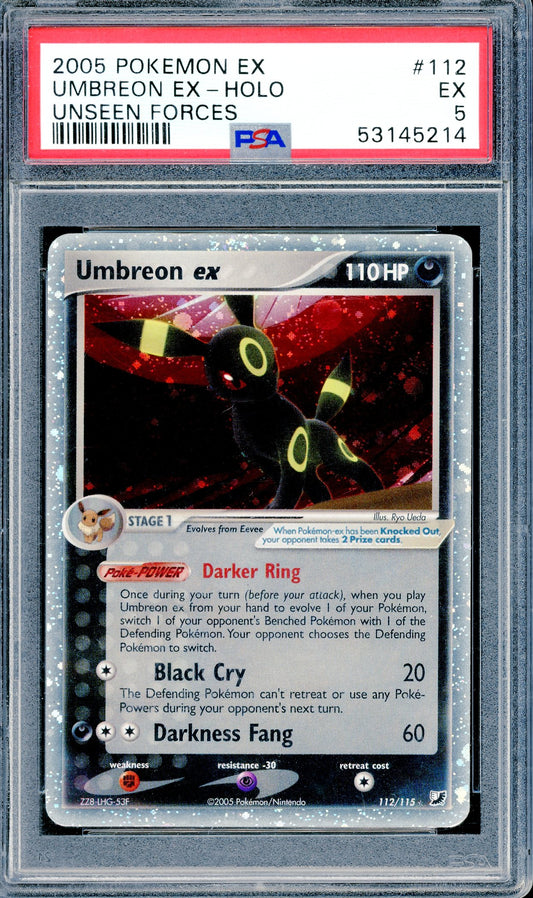 PSA 5 Umbreon ex - Holo (112/115) [Unseen Forces]