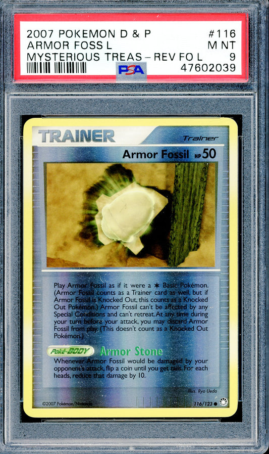 PSA 9 Armor Fossil (116/123)[Myterious Treasure - Reverse Foik]