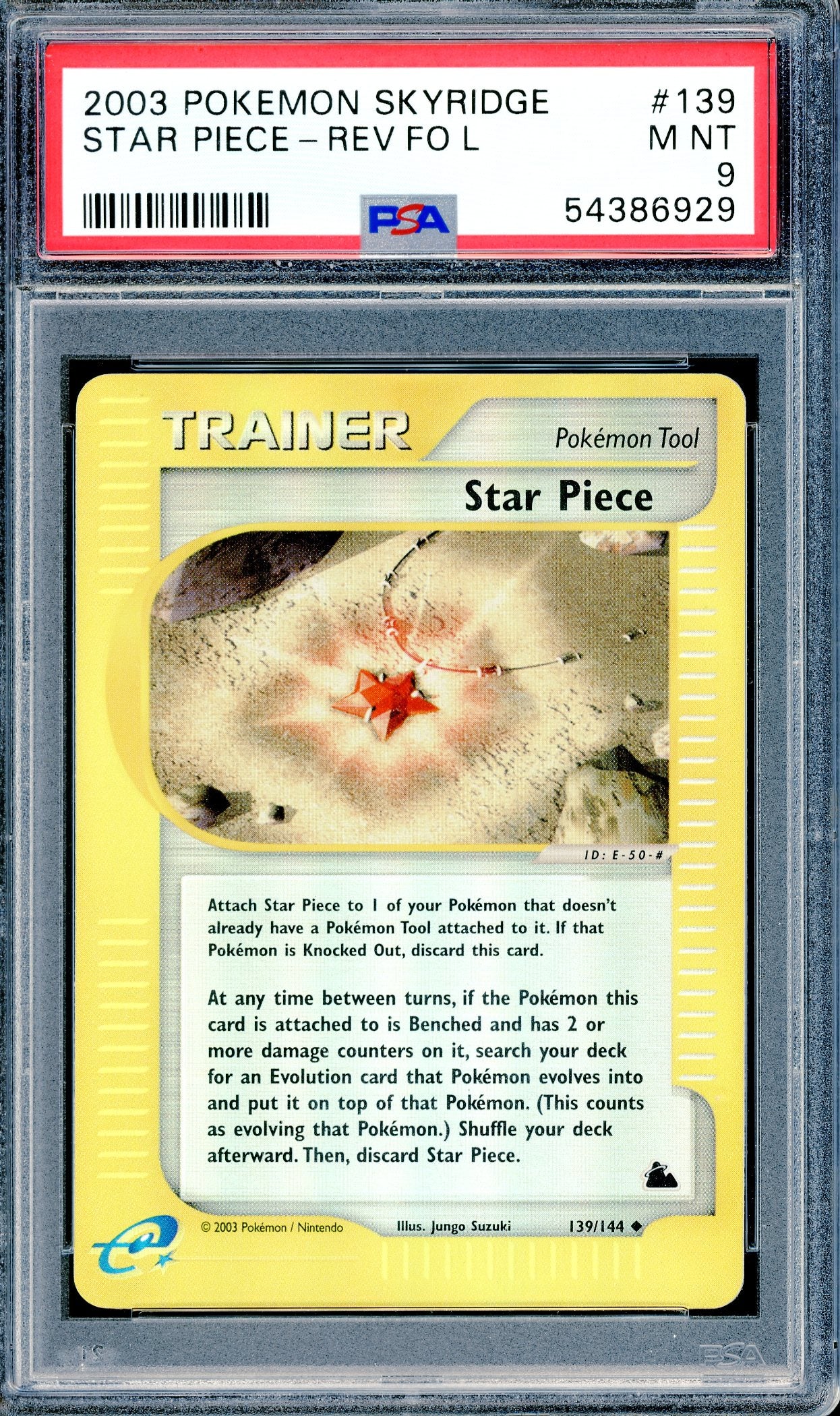 PSA 9 Star Piece - Reverse Foil (139/144)[Pokemon Skyridge]