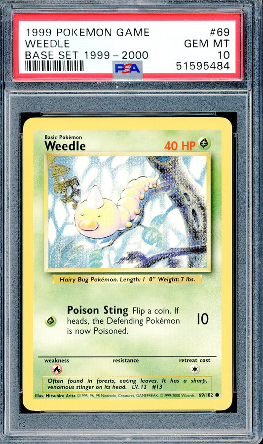 PSA 10 Weedle (69/102)[Pokemon Base Set]