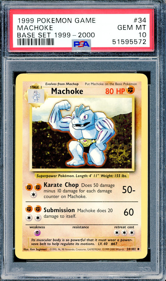 PSA 10 Machoke (34/102)[Pokemon Base Set]