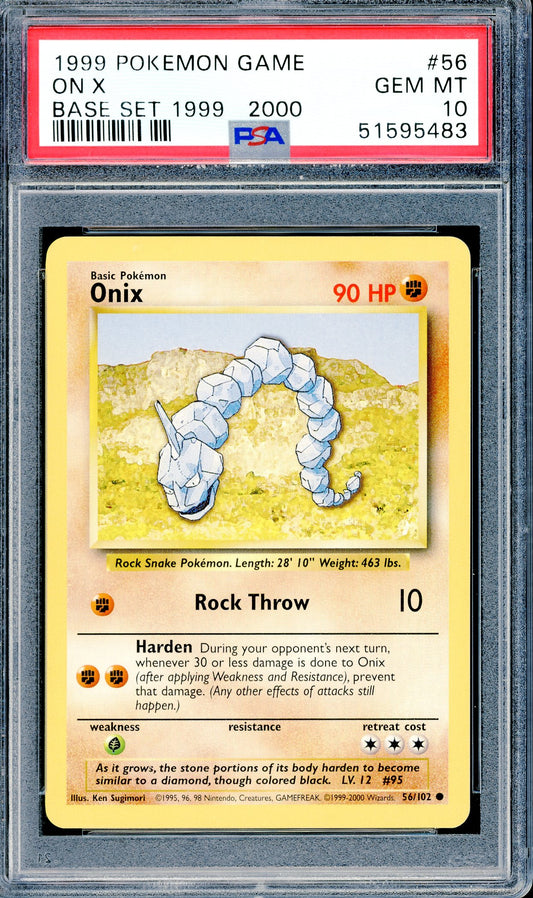 PSA 10 Onyx (34/102)[Pokemon Base Set]