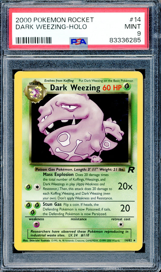 PSA 9 Dark Weezing - Holo (14/82)[Pokemon Rocket]