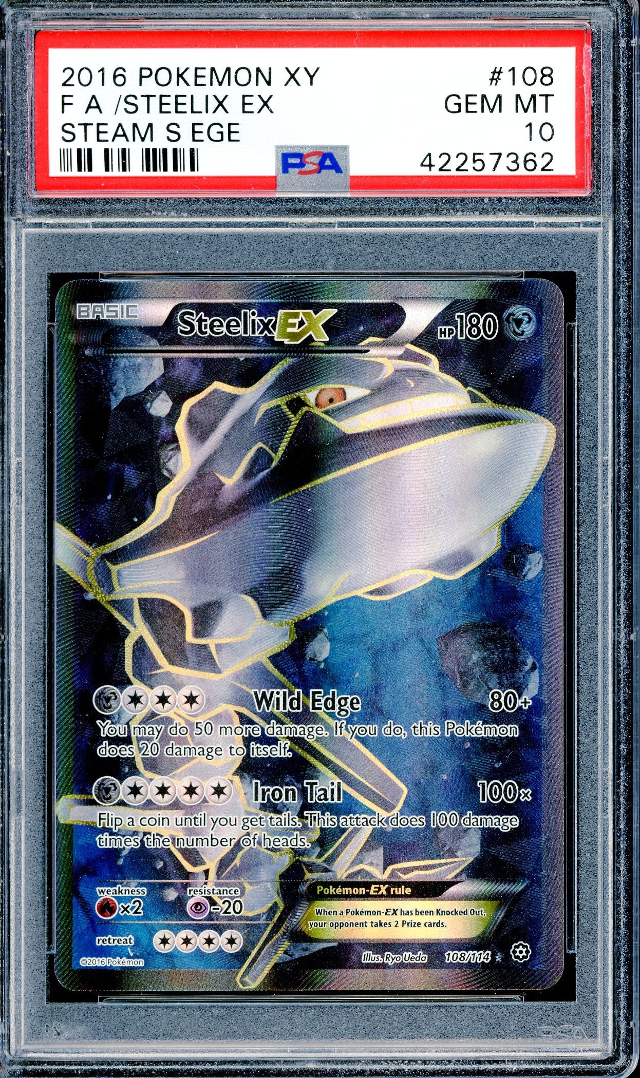 PSA 10 Steelix EX Full Art (108/114)[Steam Siege]