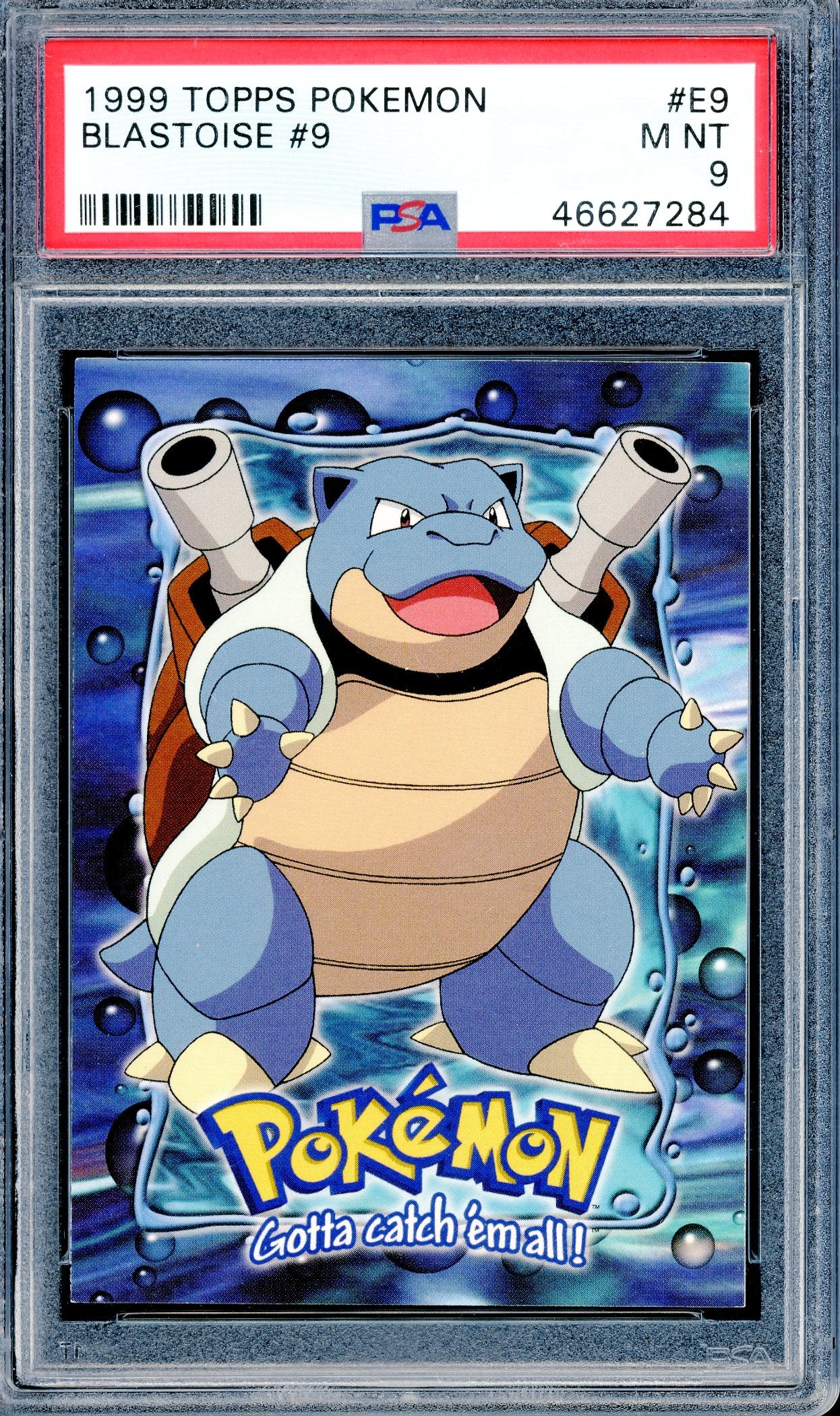 PSA 9 Blastoise (#E9)[1999 Topps Pokemon]