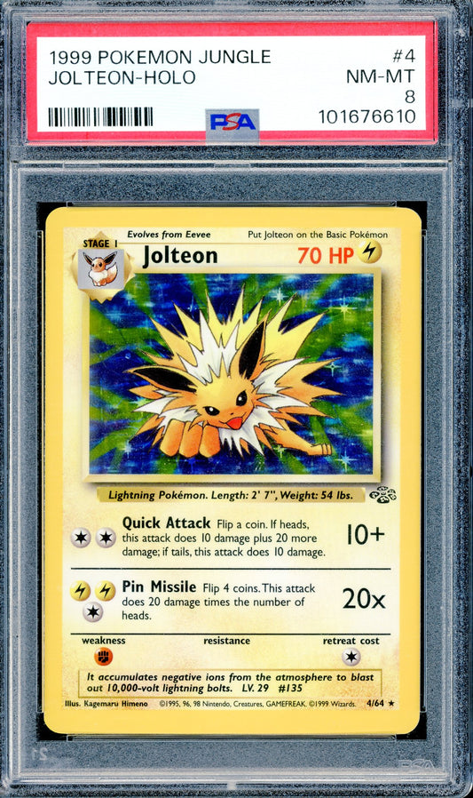 PSA 8 Jolteon-Holo (4/64)[Pokemon Jungle]