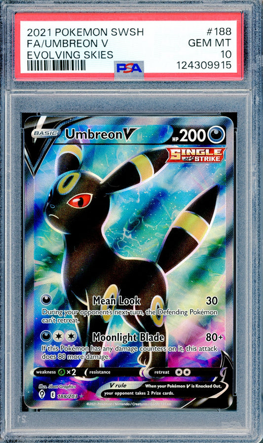 PSA 10 Umbreon V (188/203) [Evolving Skies]