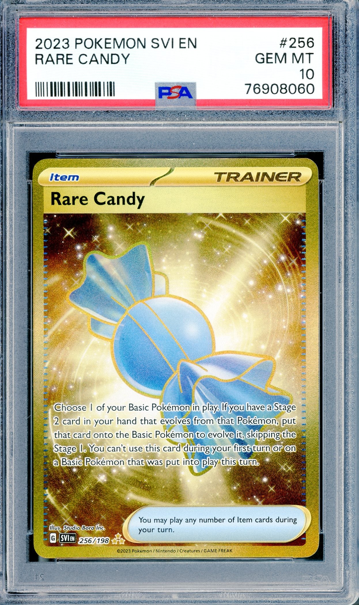 PSA 10 Rare Candy (256/198) [Scarlet & Violet Base]