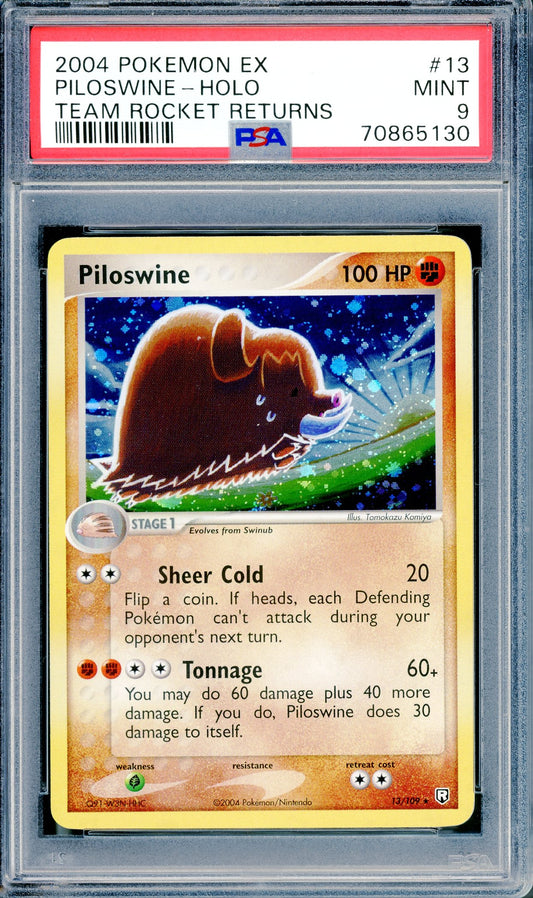 PSA 9 Piloswine Holofoil (13/109) [Team Rocket Returns]