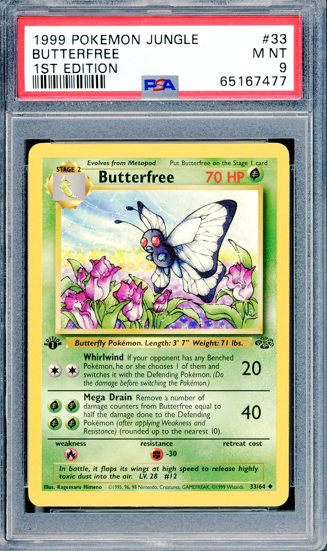 PSA 9 Butterfree (33/64) [1st Edition Jungle]