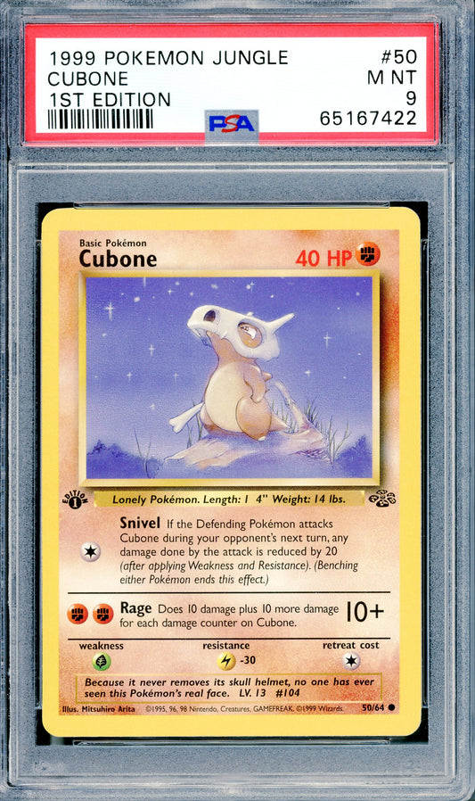PSA 9 Cubone (50/64) [1st Edition Jungle]