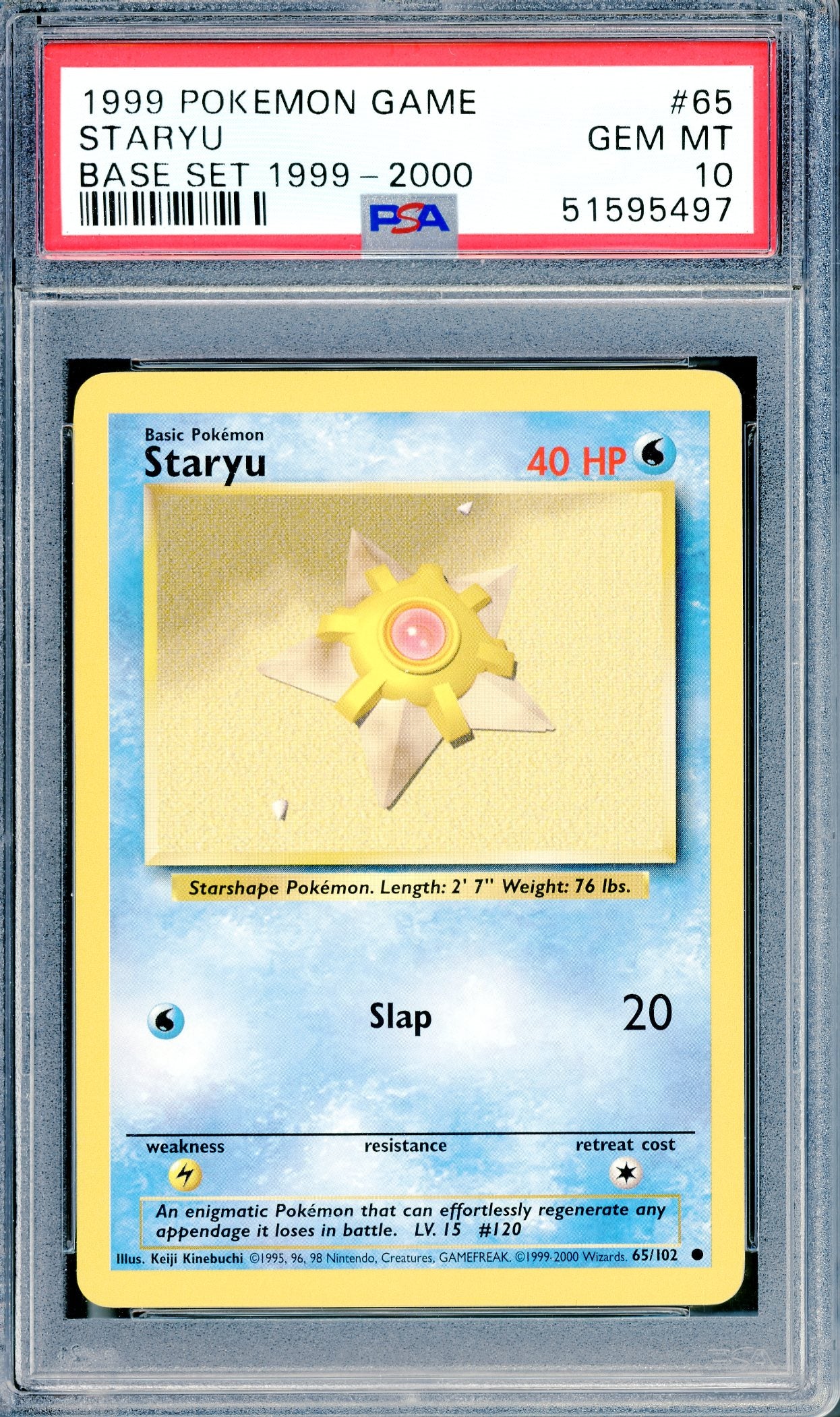 PSA 10 Staryu (65/102) [Base Set]