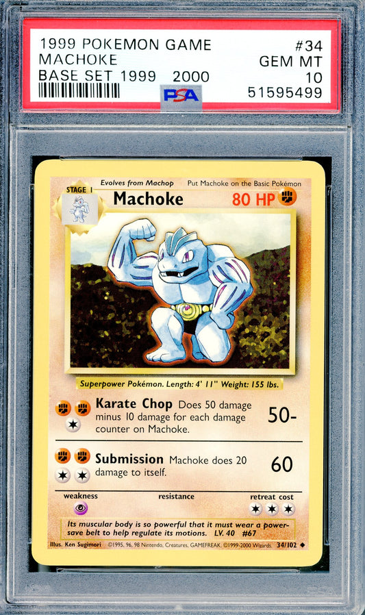 PSA 10 Machoke (34/102) [Base Set]