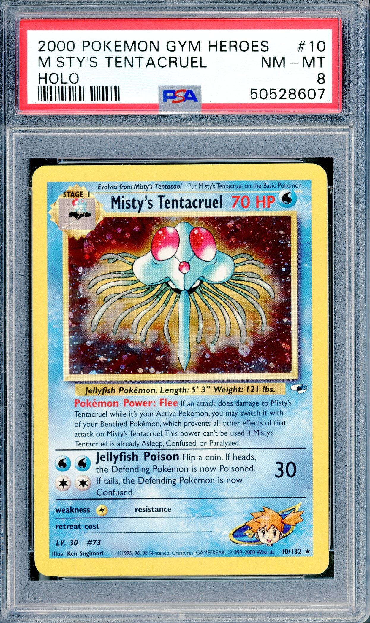 PSA 8 Misty's Tentacruel Holofoil (10/132) [Gym Heroes]