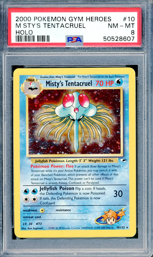 PSA 8 Misty's Tentacruel Holofoil (10/132) [Gym Heroes]
