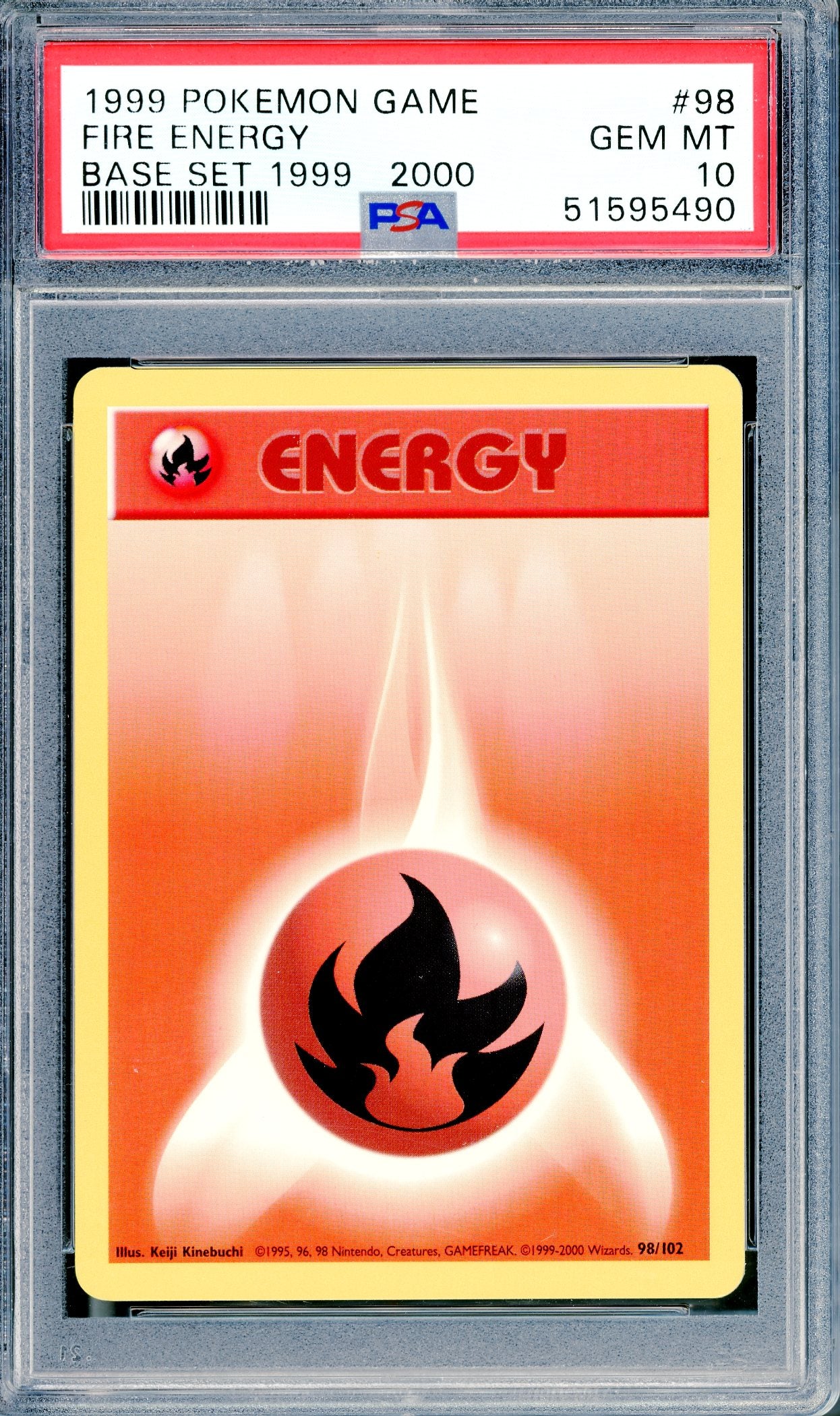 PSA 10 Fire Energy (98/102) [Base Set]