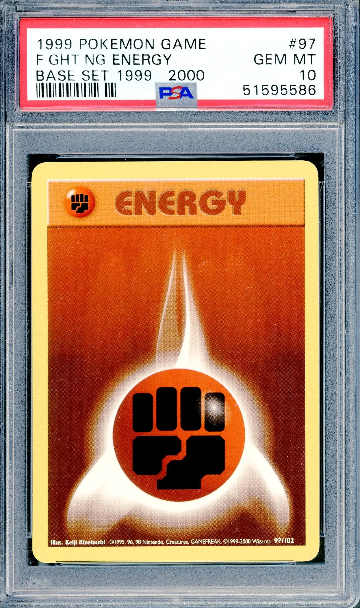 PSA 10 Fighting Energy (98/102) [Base Set]