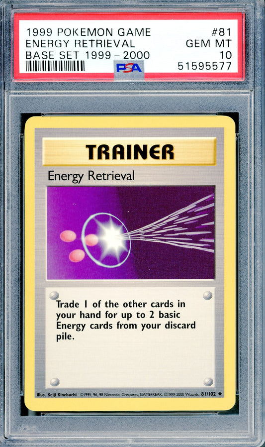PSA 10 Energy Retrieval (81/102) [Base Set]