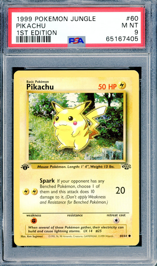 PSA 9 Pikachu (60/64) [1st Edition Jungle]