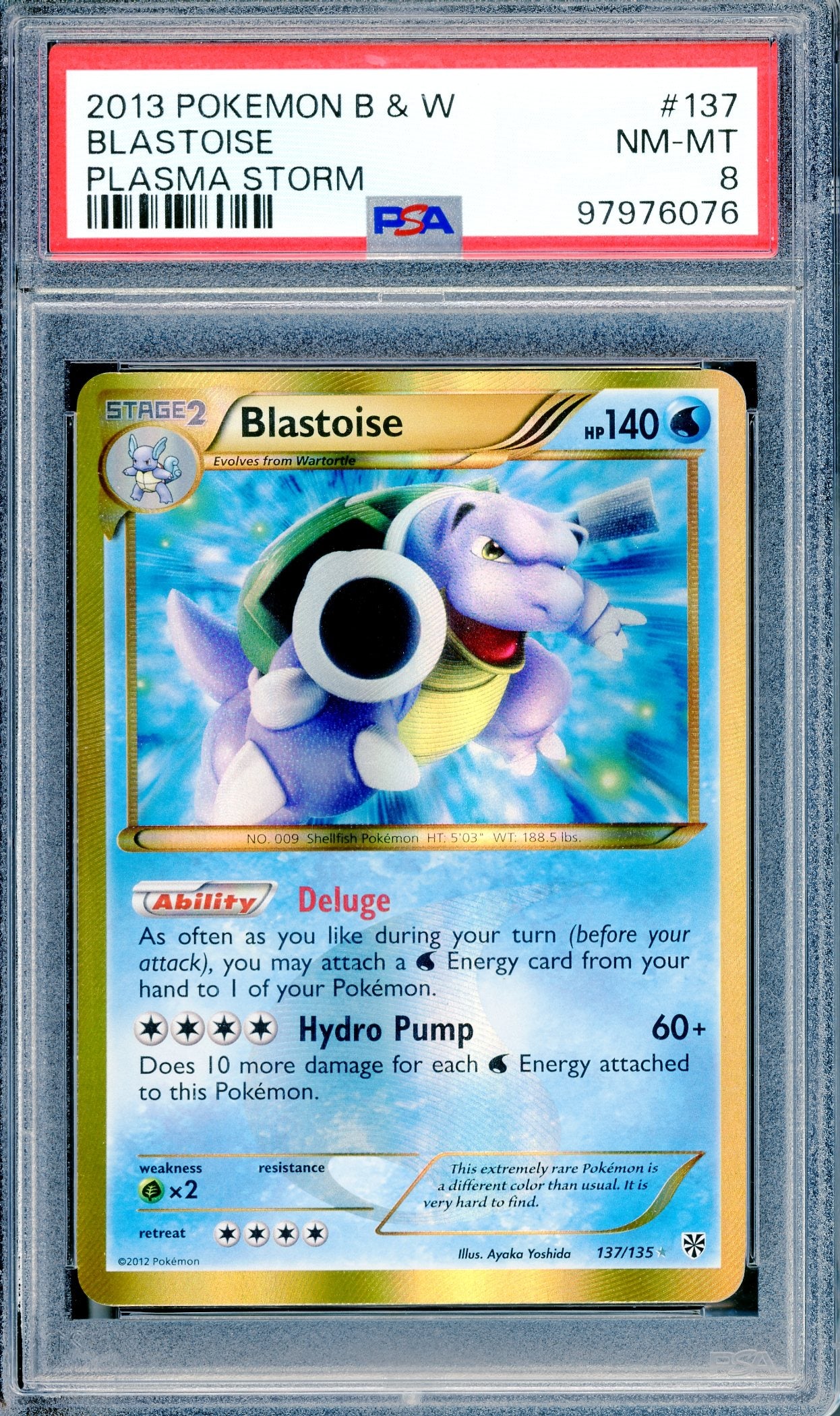 PSA 8 Blastoise (137/135) [Black & White Plasma Storm]