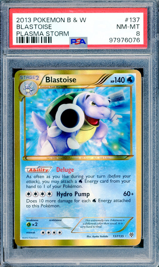 PSA 8 Blastoise (137/135) [Black & White Plasma Storm]