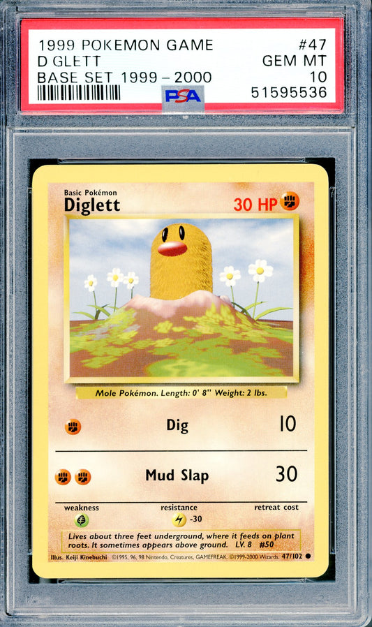 PSA 10 Diglett (47/102) [Base Set]